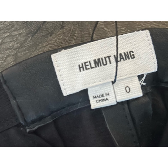 Helmut Lang Lamb Leather Skinny Legging Pant | Black |Size 0 - Picture 3 of 8